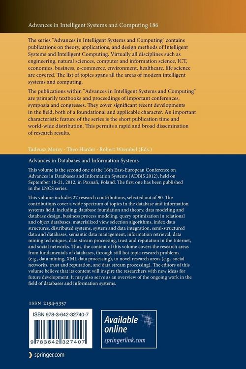 Produktbild: Advances in Databases and Information Systems