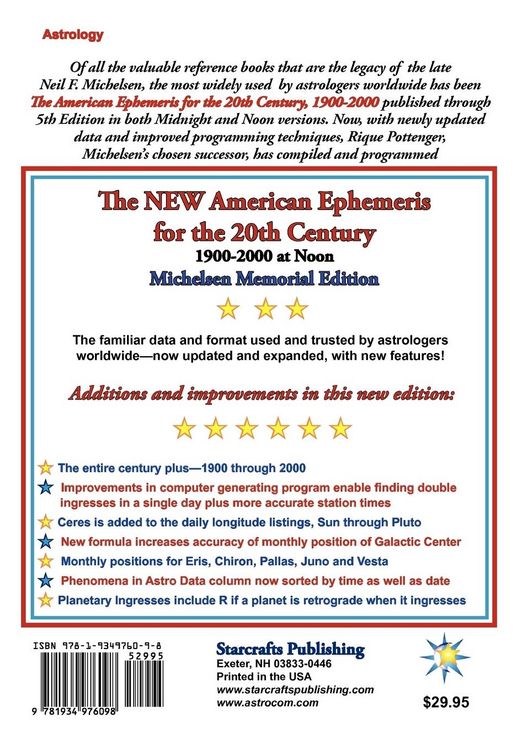 Produktbild: The New American Ephemeris for the 20th Century, 1900-2000 at Noon