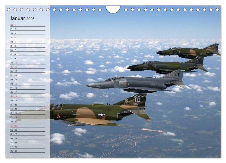 Produktbild: Kampfjets. U.S. Aircraft (Wandkalender 2026 DIN A4 quer), CALVENDO Monatskalender