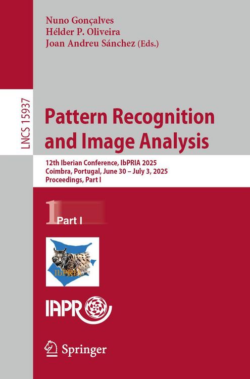Produktbild: Pattern Recognition and Image Analysis
