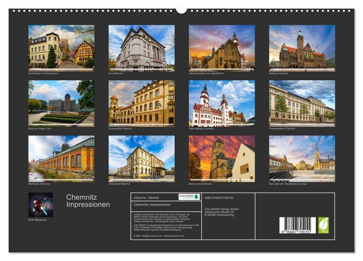 Produktbild: Chemnitz Impressionen (hochwertiger Premium Wandkalender 2026 DIN A2 quer), Kunstdruck in Hochglanz