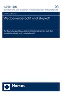 Produktbild: Wettbewerbsrecht und Boykott