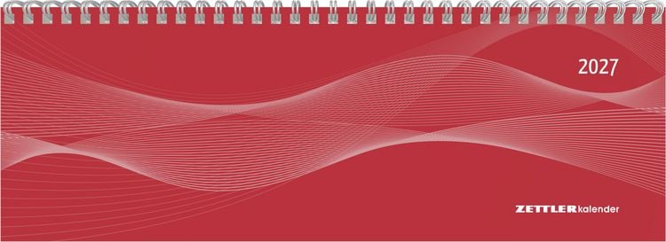 Produktbild: Tisch-Querkalender Profi rot 2027