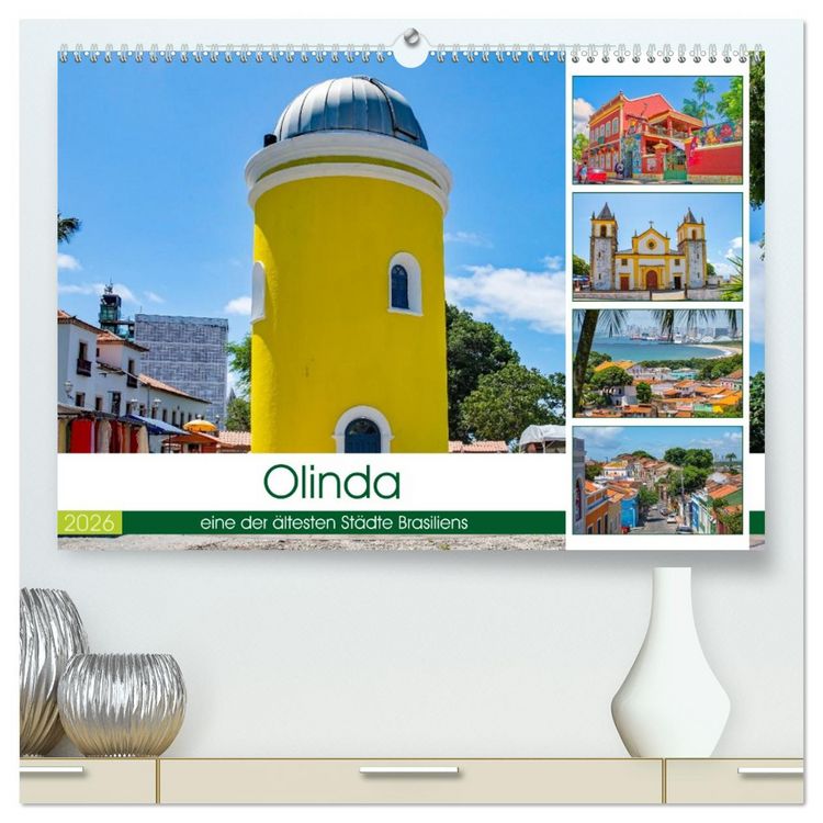 Produktbild: Olinda - eine der &auml;ltesten St&auml;dteRecifes (hochwertiger Premium Wandkalender 2026 DIN A2 quer), Kunstdruck in Hochglanz
