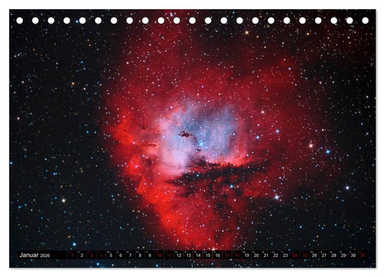 Produktbild: Farbiges Weltall (Tischkalender 2026 DIN A5 quer), CALVENDO Monatskalender