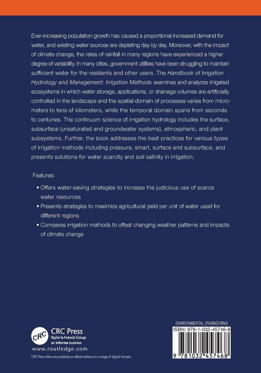 Produktbild: Handbook of Irrigation Hydrology and Management