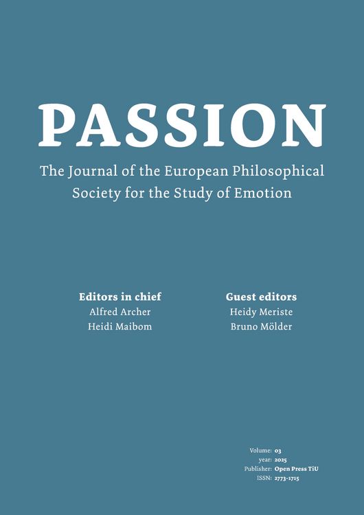 Produktbild: Passion: Journal of the European Philosophical Society for the Study of Emotion
