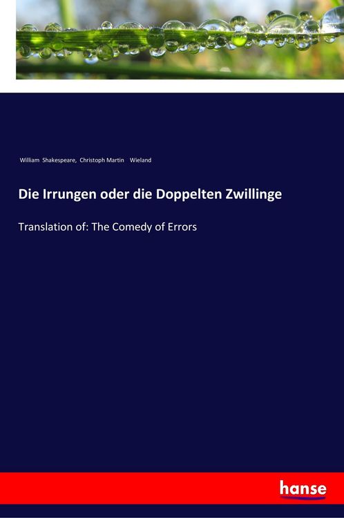 Produktbild: Die Irrungen oder die Doppelten Zwillinge
