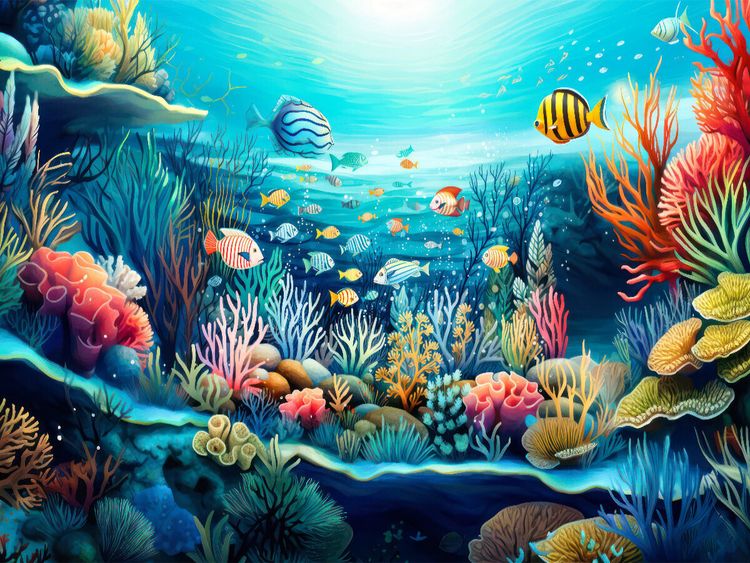 Produktbild: CALVENDO Puzzle Korallenriff | 1000 Teile Lege-Gr&ouml;&szlig;e 64x48cm Foto-Puzzle f&uuml;r gl&uuml;ckliche Stunden