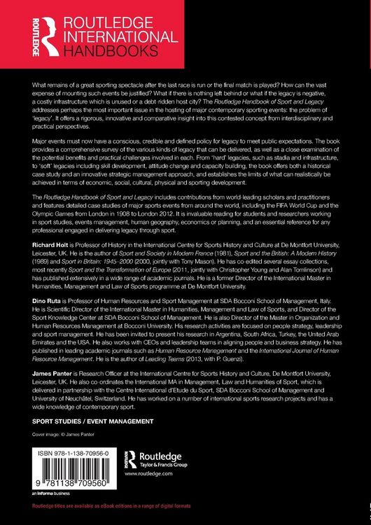 Produktbild: Routledge Handbook of Sport and Legacy