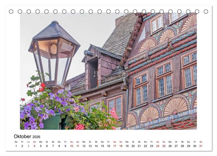 Produktbild: Faszination Fachwerk - an Weser und Ilme (Tischkalender 2026 DIN A5 quer), CALVENDO Monatskalender