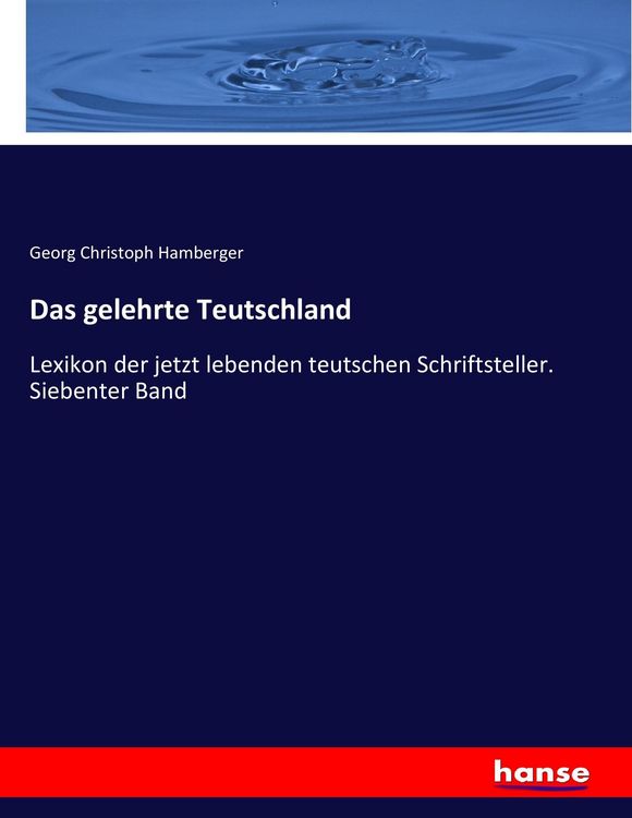 Produktbild: Das gelehrte Teutschland