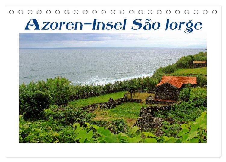 Produktbild: Azoren-Insel Sao Jorge &ndash; traumhafte Fajas auf dem gr&uuml;nsten Eiland Portugals (Tischkalender 2026 DIN A5 quer), CALVENDO Monatskalender