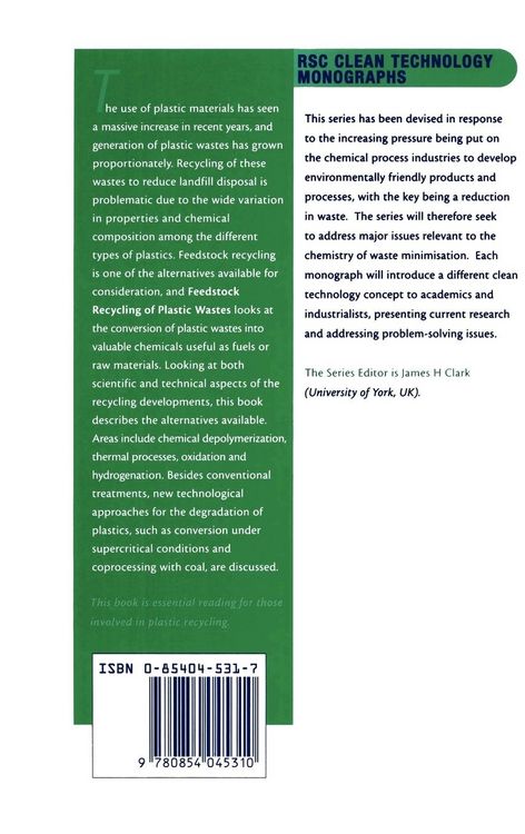 Produktbild: Feedstock Recycling of Plastic Wastes