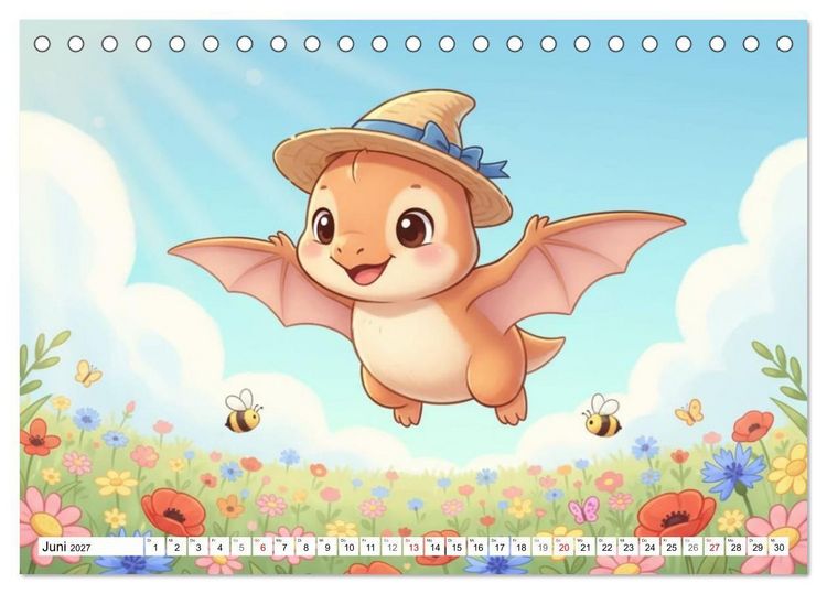 Produktbild: Dino-Babys Jahresreise (Tischkalender 2027 DIN A5 quer), CALVENDO Monatskalender