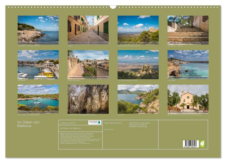 Produktbild: Im Osten von Mallorca (Wandkalender 2026 DIN A2 quer), CALVENDO Monatskalender