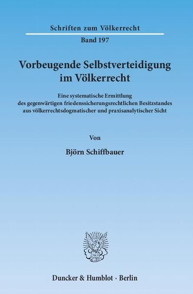 Produktbild: Vorbeugende Selbstverteidigung im V&ouml;lkerrecht.