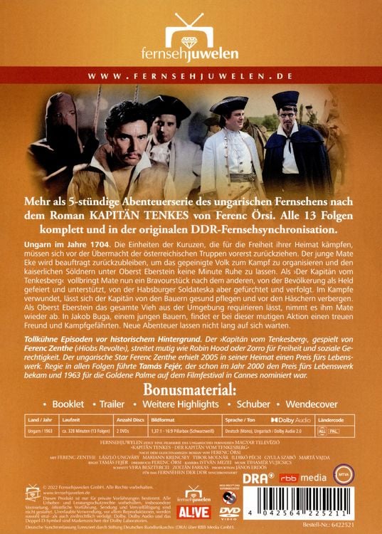 Produktbild: Kapit&auml;n Tenkes - Der Kapit&auml;n vom Tenkesberg (Alle 13 Folgen) (Gesamtedition) (Fernsehjuwelen) [2 DVDs]