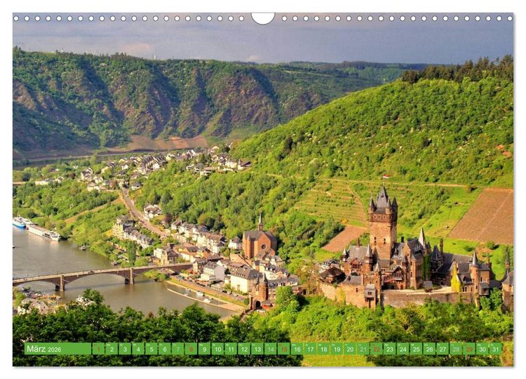 Produktbild: Der wundersch&ouml;nen Mosel entlang &ndash; Von Koblenz bis Trier (Wandkalender 2026 DIN A3 quer), CALVENDO Monatskalender