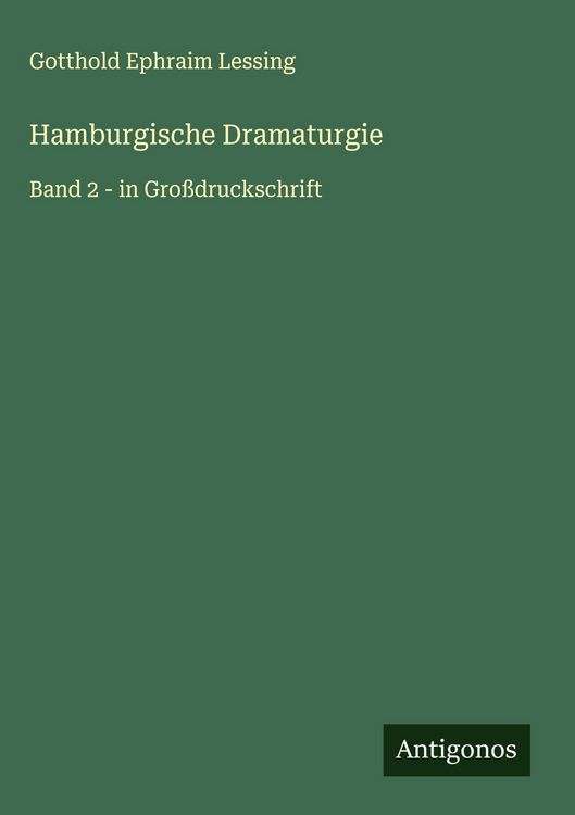 Produktbild: Hamburgische Dramaturgie