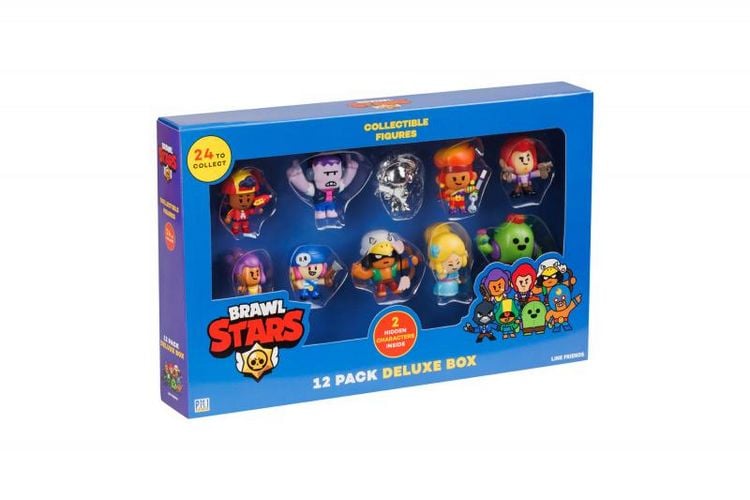 Produktbild: Brawl Stars Figuren 12er Pack Deluxe Geschenkverpackung inkl. 3 seltene, 4 cm