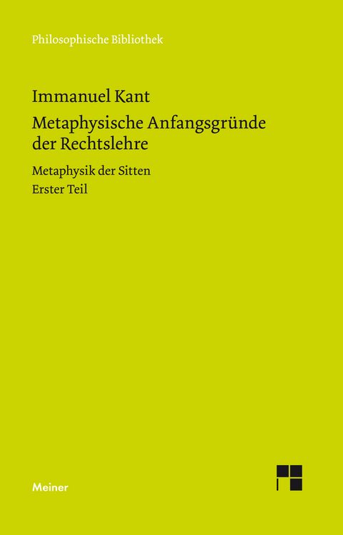 Produktbild: Metaphysische Anfangsgr&uuml;nde der Rechtslehre