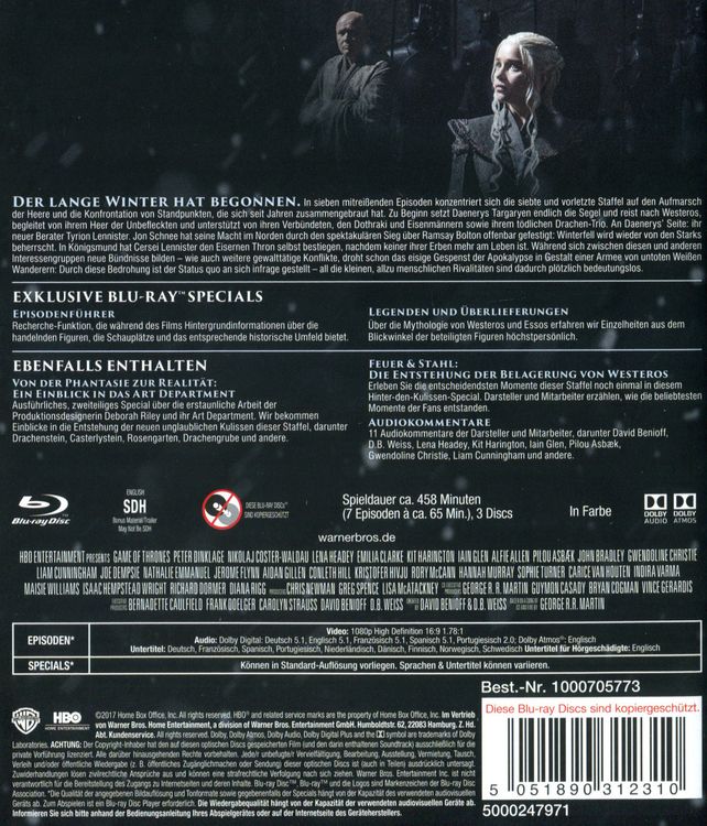 Produktbild: Game of Thrones - Staffel 7 (Repack) [3 BRs]