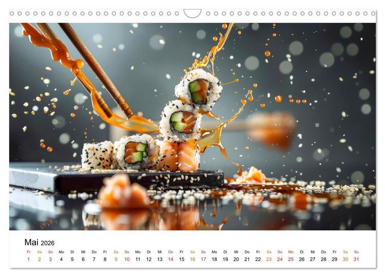 Produktbild: Sushi f&uuml;r Gourmets (Wandkalender 2026 DIN A3 quer), CALVENDO Monatskalender