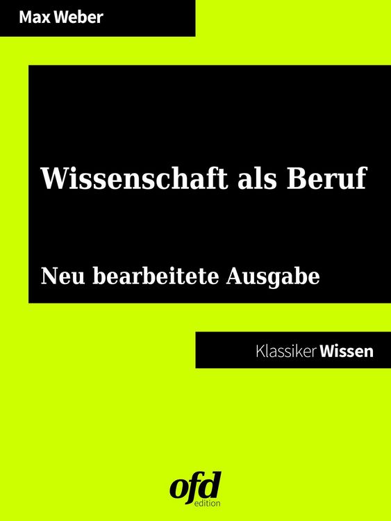 Produktbild: Wissenschaft als Beruf