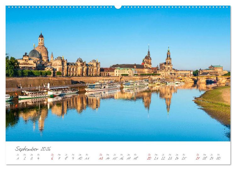 Produktbild: Die Elbe Impressionen (hochwertiger Premium Wandkalender 2026 DIN A2 quer), Kunstdruck in Hochglanz
