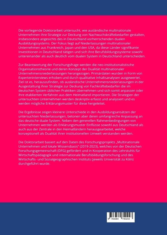Produktbild: Strategien zur Deckung von Fachkr&auml;ftebedarfen in Niederlassungen ausl&auml;ndischer multinationaler Unternehmen in Deutschland