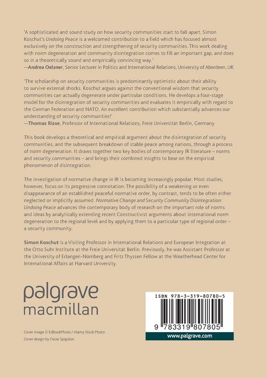 Produktbild: Normative Change and Security Community Disintegration