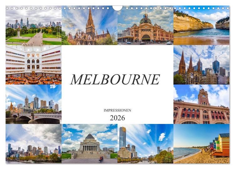 Produktbild: Melbourne Impressionen (Wandkalender 2026 DIN A3 quer), CALVENDO Monatskalender