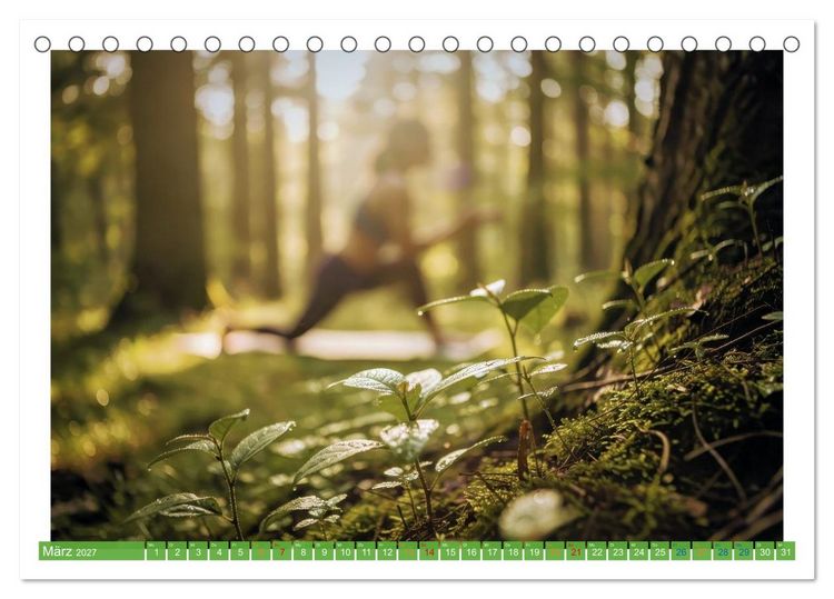 Produktbild: Yoga im Wald (Tischkalender 2027 DIN A5 quer), CALVENDO Monatskalender