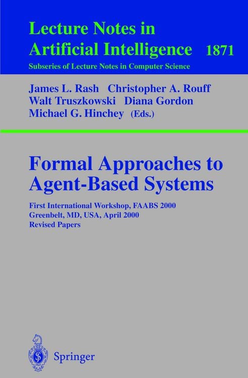 Produktbild: Formal Approaches to Agent-Based Systems