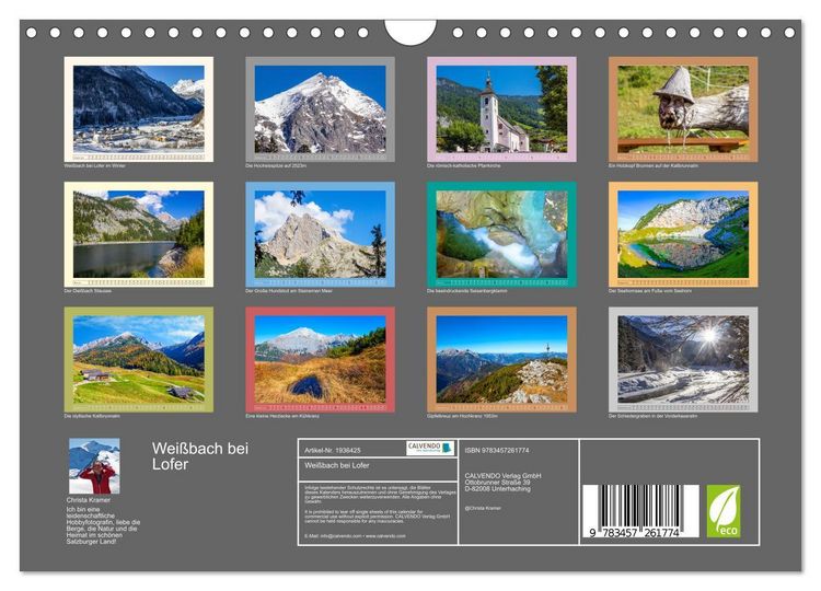 Produktbild: Wei&szlig;bach bei Lofer (Wandkalender 2026 DIN A4 quer), CALVENDO Monatskalender
