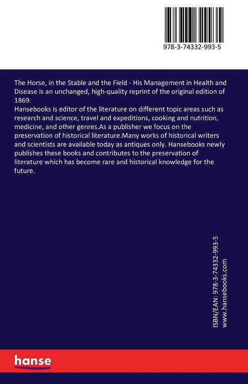 Produktbild: The Horse, in the Stable and the Field