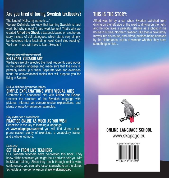 Produktbild: Alfred the Ghost. Part 1 - Swedish Course for Beginners. Learn Swedish - Enjoy the Story.