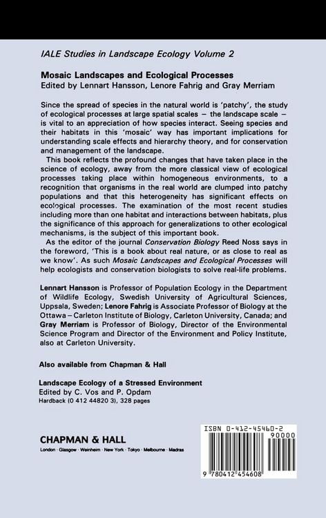 Produktbild: Mosaic Landscapes and Ecological Processes