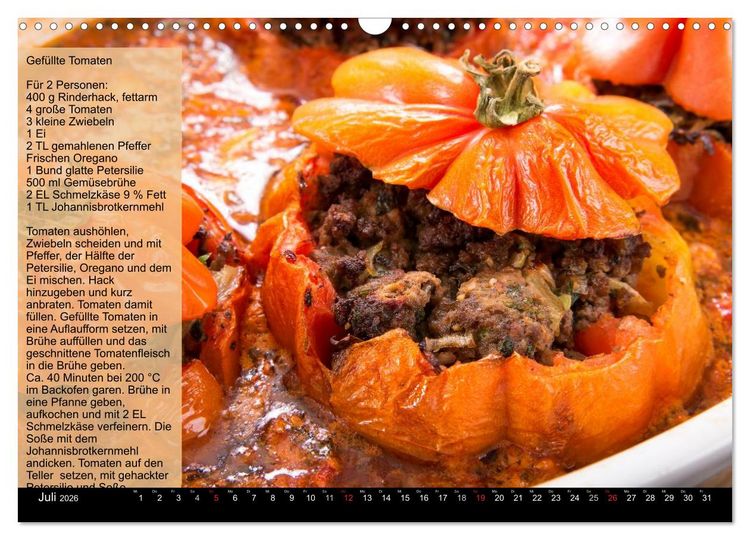 Produktbild: Low Carb - Leichte Rezepte f&uuml;r jeden Tag (Wandkalender 2026 DIN A3 quer), CALVENDO Monatskalender