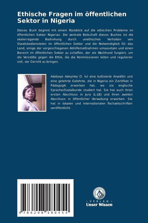 Produktbild: Ethische Fragen im &ouml;ffentlichen Sektor in Nigeria