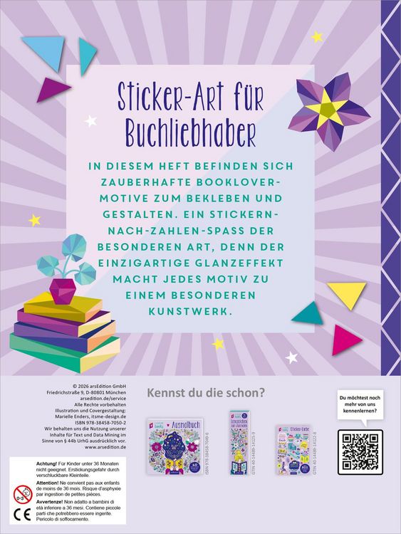 Produktbild: I Love Books &ndash; Mosaik-Stickerheft
