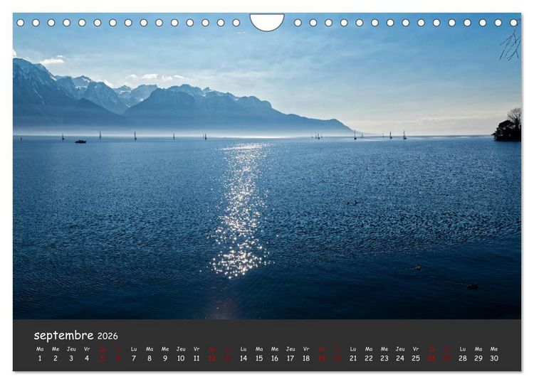 Produktbild: Au fil de l'eau... LAC LEMAN (Calendrier mural 2026 DIN A4 vertical), CALVENDO calendrier mensuel