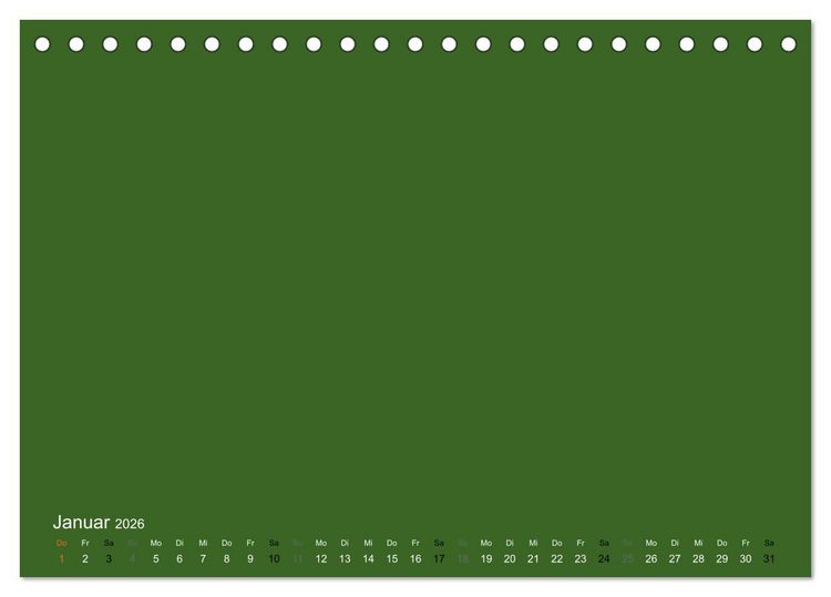 Produktbild: Bastelkalender - dunkel Gr&uuml;n (Tischkalender 2026 DIN A5 quer), CALVENDO Monatskalender