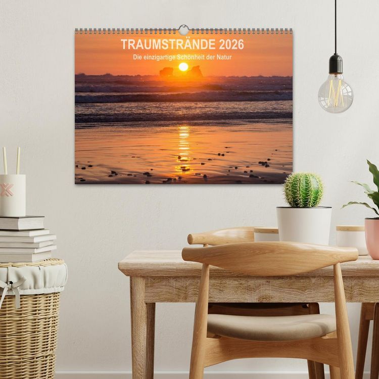 Produktbild: Kalender Traumstr&auml;nde 2026 (Wandkalender 2026 DIN A3 quer), CALVENDO Monatskalender