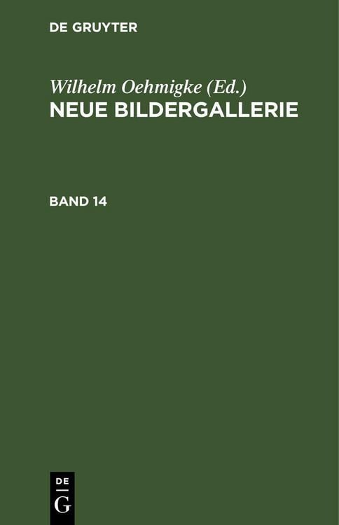 Produktbild: Neue Bildergallerie. Band 14