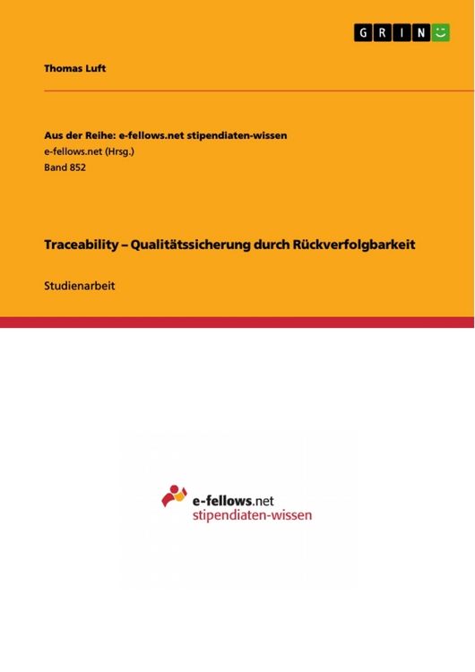 Produktbild: Traceability - Qualit&auml;tssicherung durch R&uuml;ckverfolgbarkeit