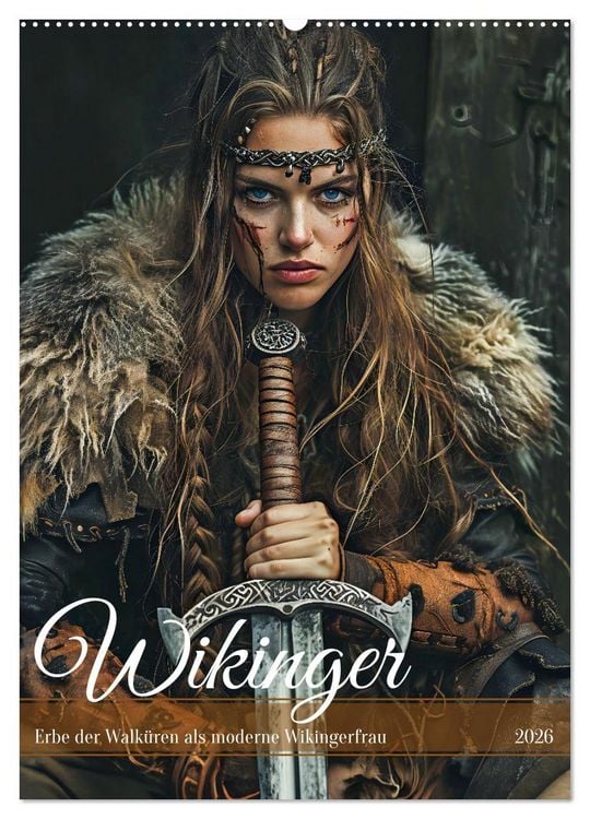 Produktbild: Wikinger - Erbe der Walk&uuml;ren als moderne Wikingerfrau (Wandkalender 2026 DIN A2 hoch), CALVENDO Monatskalender