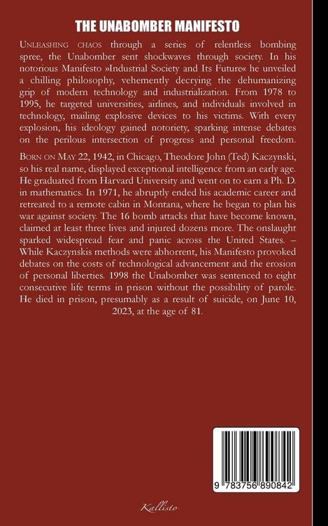 Produktbild: The Unabomber Manifesto