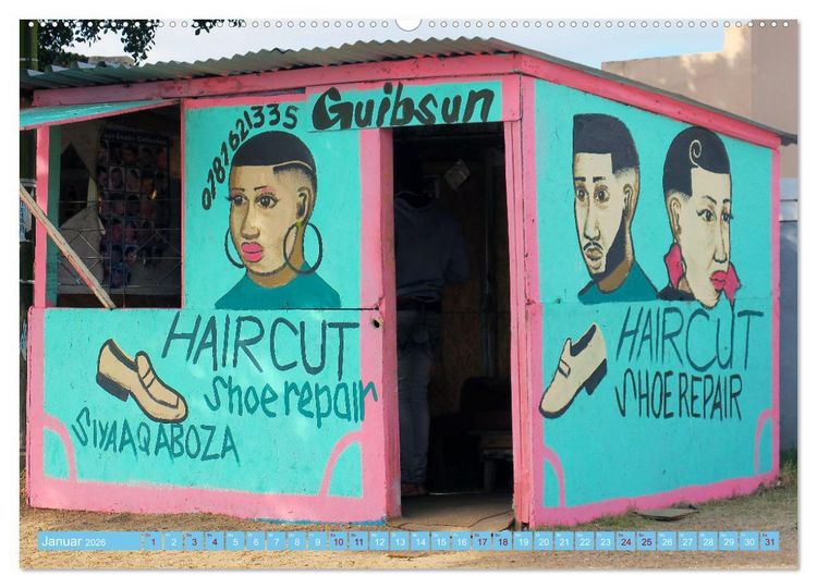 Produktbild: Barbershops in Afrika (hochwertiger Premium Wandkalender 2026 DIN A2 quer), Kunstdruck in Hochglanz